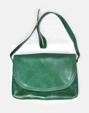 Vintage Emerald Green Leather Handbag by Suzy Smith Shoulder Bag Style
