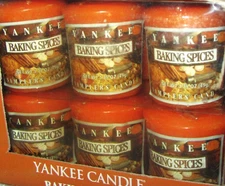 LOT OF 6 Yankee Candle Retired "BAKING SPICES" Food~Sampler Votives ~ RARE~NEW