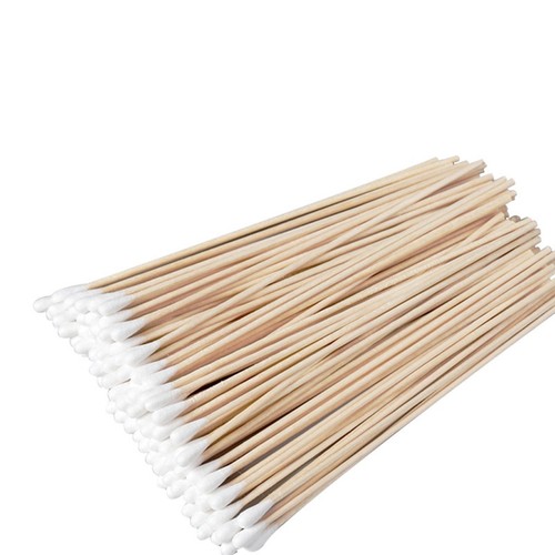 Madera Extra 100 Piezas Hisopo Punta Q Doble Cabeza Algodón Mango Largo 6" Madera Extra Larga - Imagen 7 de 7