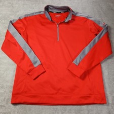 Nike Golf L Red Therma-FIT Pullover Technical-Preppy Performance Sporty L