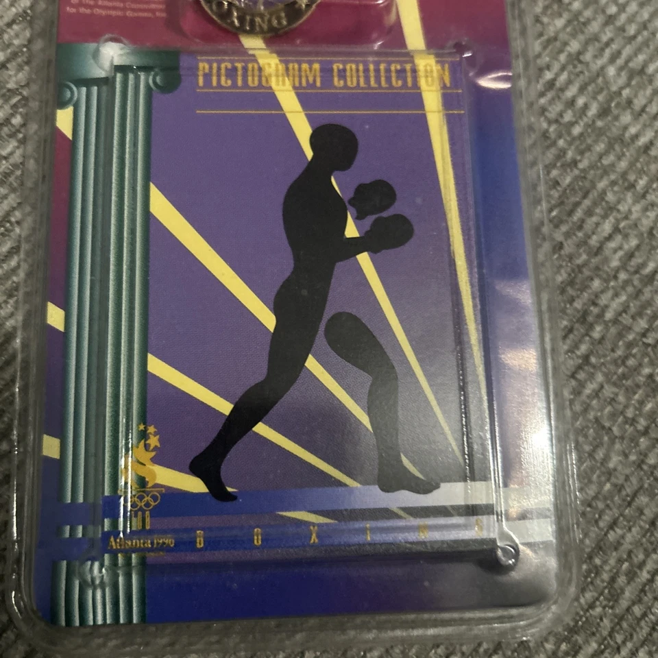 Atlanta 1996 Olympic Games Pictogram Collection Collector's Pin Cards BOXING NEW - Image 4 of 4