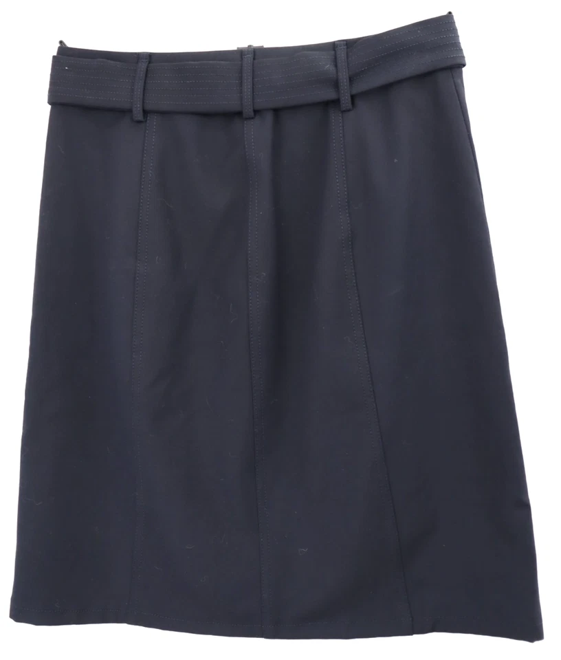 NWT TALBOTS Women's 56% Cotton A-Line Buttoned Skirt Navy Blue Size 2 $89.50 - Image 2 of 4