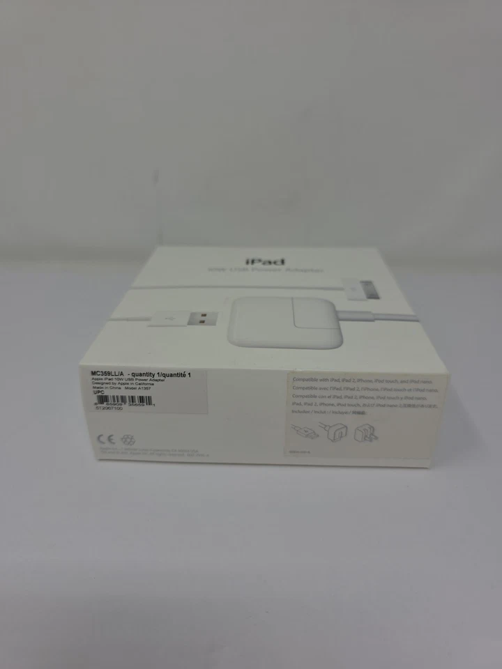 Apple Original Power Adapter Home Charger Head - White (MC359LL/A) 30 pin Cable - Image 4 of 4