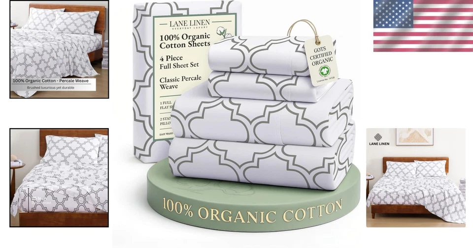 Organic Cotton Full Bedding - Temperature Regulating - Image 2 of 4