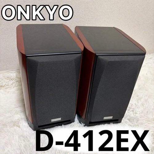 ONKYO D-412EX 2-Way Bookshelf Speaker Pair Works Well Tested Japan TB02 11.0/PC