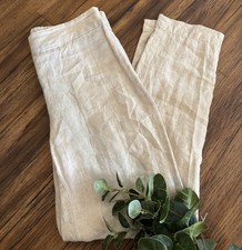 Eileen Fisher Women s Sz Xxs Organic Linen Cream Tan Slim Ankle Pants