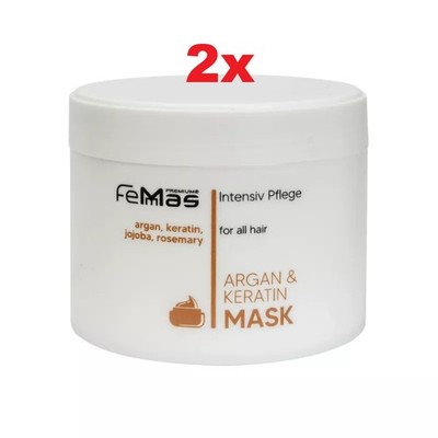 FemMas Argan & Keratin hochwirksame Haarmaske 2 x 300ml (34,83 EUR/l)