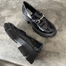 Vintage Y2K Steve Madden Womens 7.5 Platform Loafers Horsebit Shoes Lug trifecta