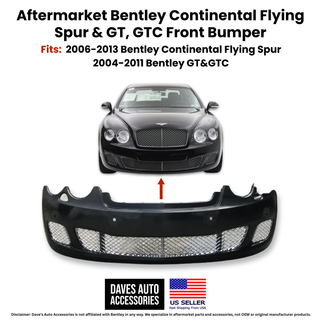 Bentley Continental GT GTC Facelift Front Bumper Cover 2004–2010 OE Style
