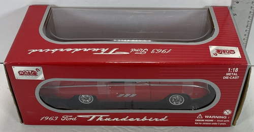 ANSON #30334 China 1963 Ford Thunderbird Diecast 1:18 Scale Red VTG - Picture 7 of 24