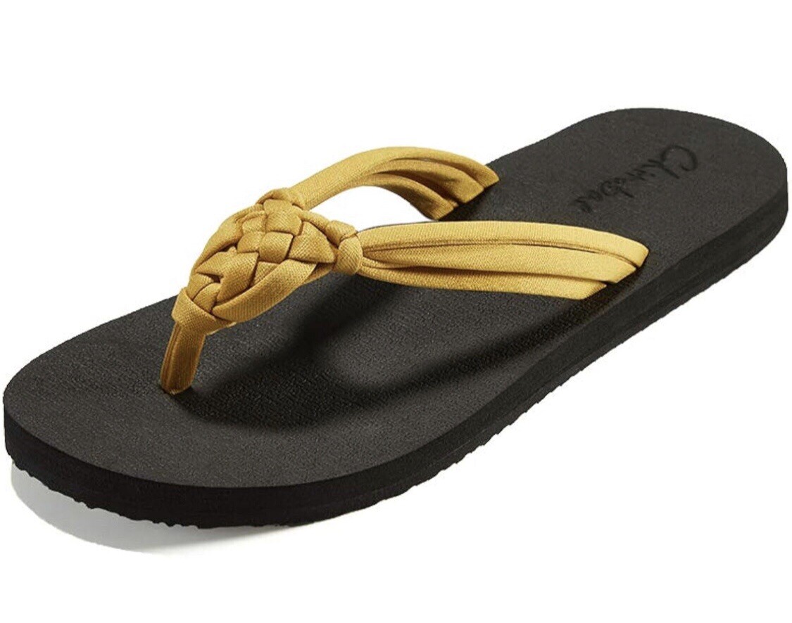 PANTOFOLA D’ORO chitobae Infradito Donna Sandali Piatti Pantofole Intrecciate a Mano con Arco