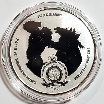 2021 King Kong 1 oz .999 Silver Coin Coin vs Gorilla vs Godzilla