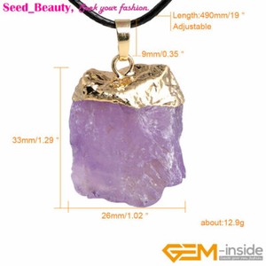 Authentic Natural Freeform Raw Crude Quartz Stones Gold Plated Necklace Pendant Beads