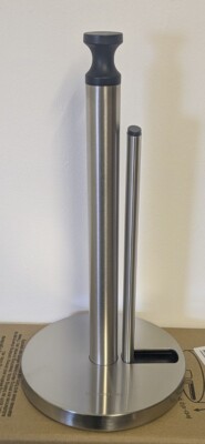 Neuer hochwertiger Küchenrollenhalter H.35 CM, Metall, Edelstahl gebürsteter Stahl