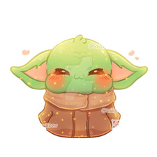 SW Baby Yoda Weatherproof Anime Sticker 6" Car Decal D9