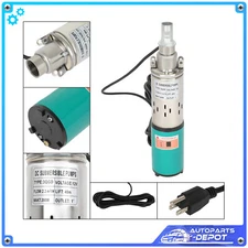 12v Solar Submersible Water Pump Stainless Steel Deep Well Green Max Head 40m