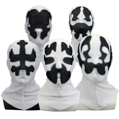 Watchmen Rorschach Mask Hood Cosplay Superhero Watchmen Mask