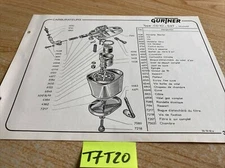 Gurtner Carburetor CD10 537 Velovap GA10 620 VAP 630 Export Parts List