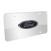 Ford 3d Logo On Chrome Stainless Steel License Plate on sale Ford 3d Logo On Chrome Stainless Steel License Plate on sale
