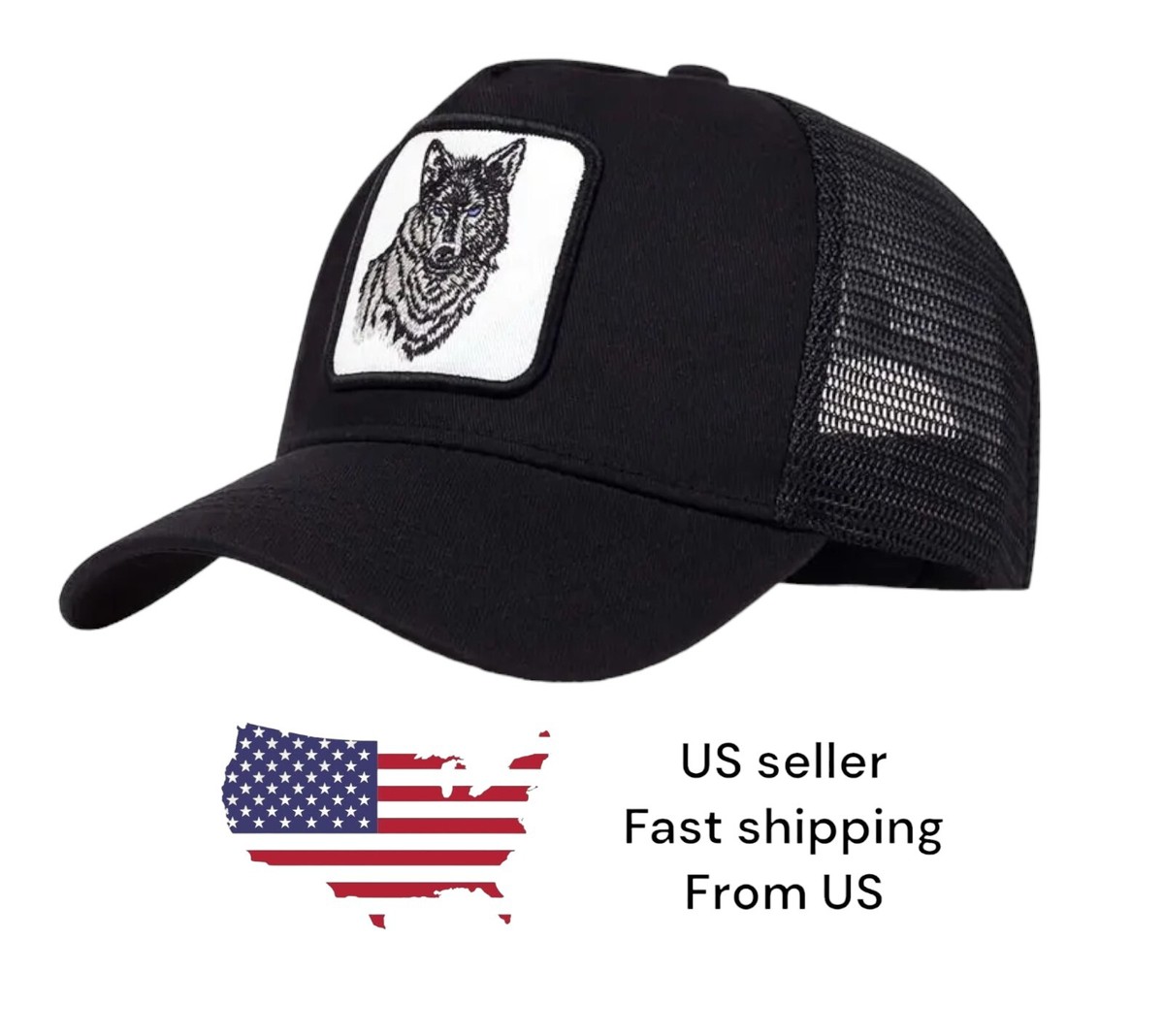 Women\'s Animal Embroidered Baseball Cap Black Gray Lightweight Casual Wolf Vintage Workwear Style Wolf Wolf Embroidered Wolf Head Patch  main image 2