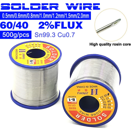 Solder Wire, Rosin Core, Leaded, Sn60Pb40, 3.3%, 0.031