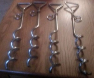 18" Steel Heavy Duty All Purpose Spiral  Spikes  Set Of 4