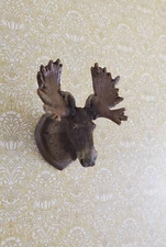 Dollhouse Small Moose Head Wall Trophy Mounted 1:12 or 1:24 Scale Reutter