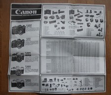 DEPLIANT CATALOGUE CANON REFLEX OBJECTIF CAMERA ACCESSOIRES 1981