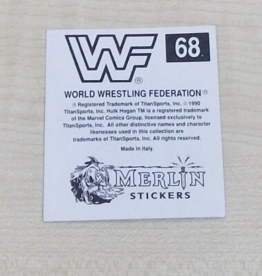 WWF 1990/1991 Merlin Sticker Album - Shiny Foil Logo - Complete