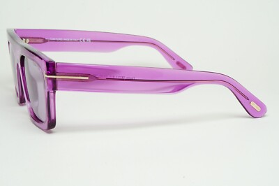Tom Ford FAUSTO Women Sunglasses Transparent Violet Square FT0711/S 81Y Tom Ford FT0711 81Y Fausto Square Sunglasses - Violet main image 4