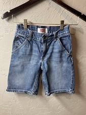 Levis Carpenter Jean Shorts Boys 8 Regular Medium Wash Blue 100 Cotton Denim