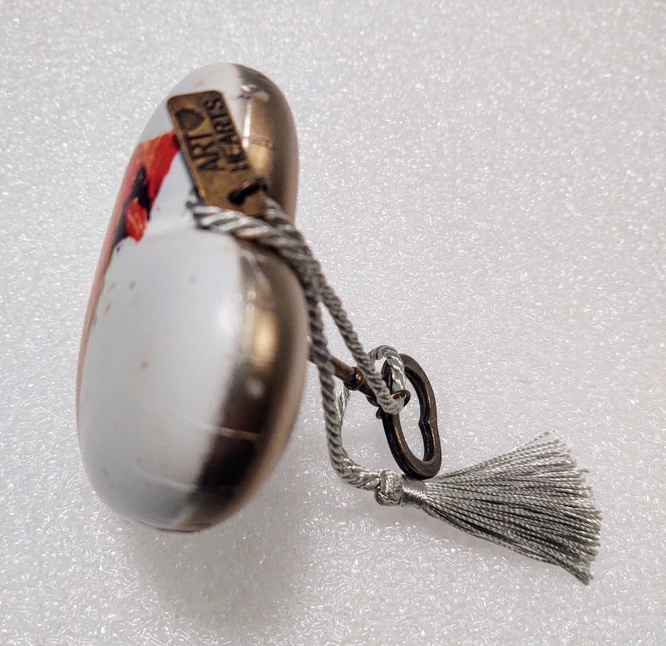 Corações de arte coração de pássaro cardinal vermelho com chave Demdaco Dean Crouser - Imagem 3 de 4