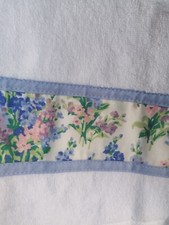 Set asciugamani flanella Laura Ashley Stocks nuovi vintage 3 oggetti