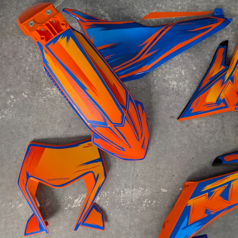 Gráficos + Plástico KTM EXC-F 2024 2025 XC-W XCF-W Enduro Decoración Juego Aplicado - Imagen 3 de 4