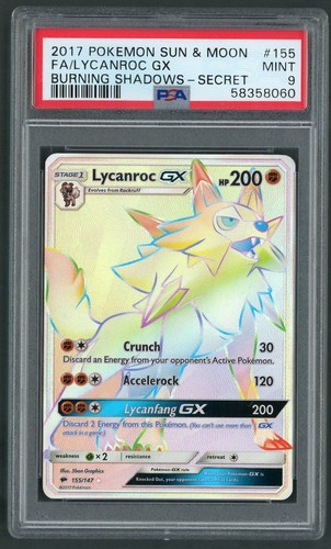 Lycanroc-GX graded PSA 9 for sale on eBay
