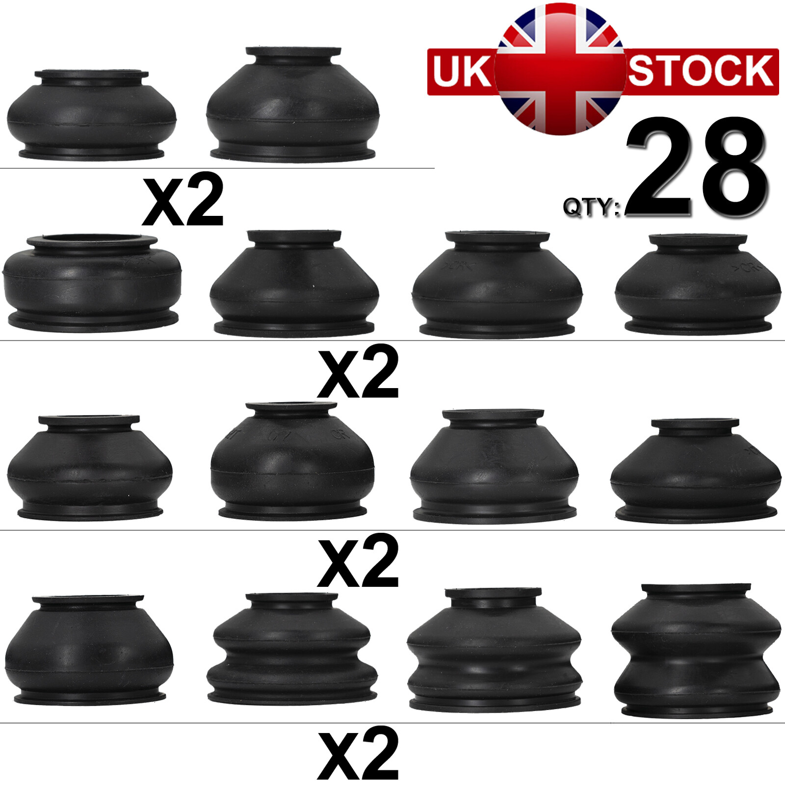 x28 UNIVERSAL SUSPENSION STEERING BALL JOINT ROD LINKAGES END BOOT DUST