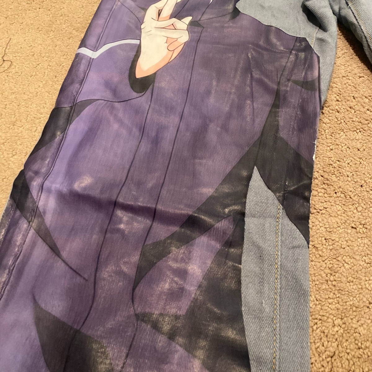 Jujutsu Kaisen Anime Jeans 32 x 26 DTF Screen Printed Denim | eBay