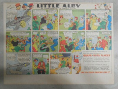 Post Cereal Ad: Little Alby Grape-Nuts Flakes Cereal! from 1930's 11 x 15 inches
