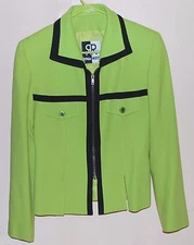 FANCY RINA ROSSI LIME GREEN JACKET , Size 6      