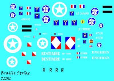 Braille Strike Decals 1/72 M8 & M20 Armoured Cars in French Service