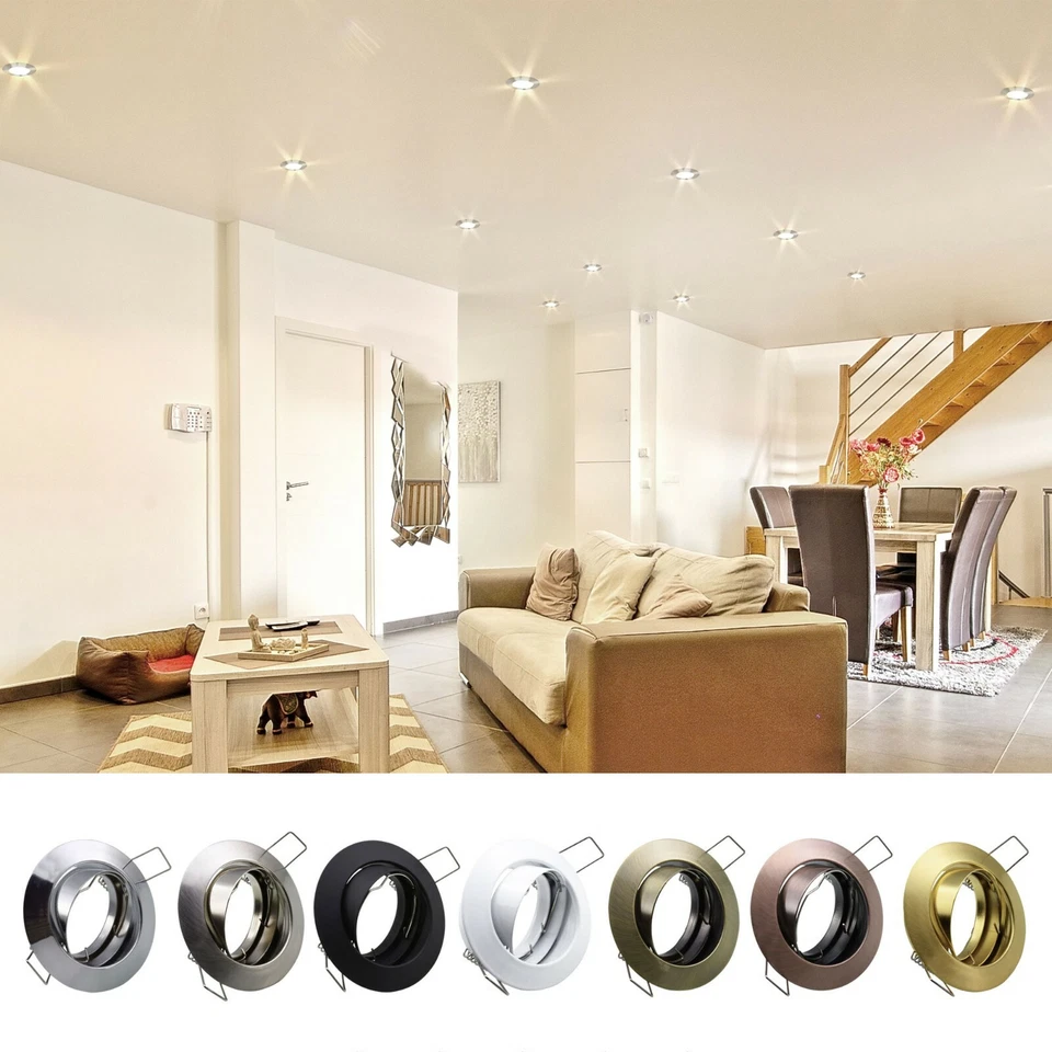 LED GU10 Einbaustrahler Einbau Decken Spot Einbaurahmen Strahler Leuchte Lampe - Bild 2 von 3