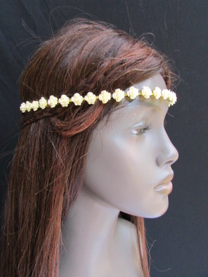 Cream suede like chain detail headband Amazon.com : Motique Accessories 1 Inch Wide Suede Like  main image 2