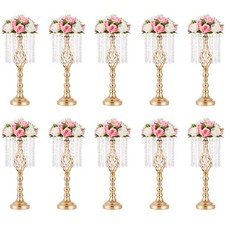 Inweder Gold Vases Set of 10, 19.3in Wedding Centerpiece