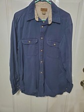 Long Sleeve Blue Oxford Shirt Large