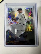 2018 Bowman Chrome Baseball Franklin Perez Cracked Ice /150