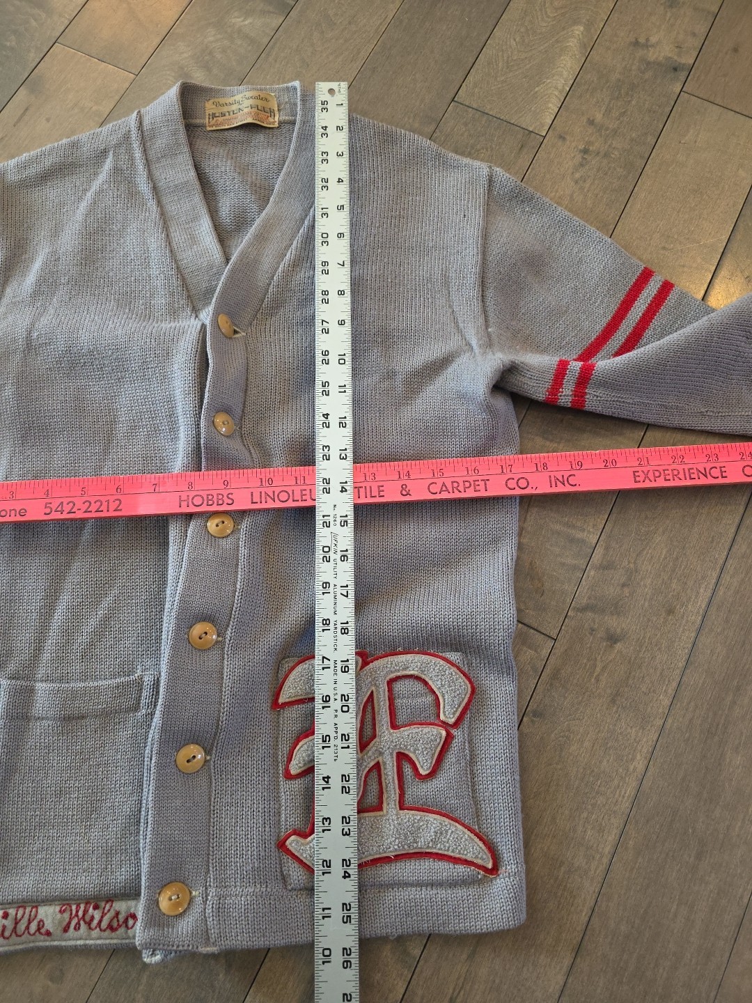 Vintage 30s 40s Huston Pugh Co Wool Fraternity Va… - image 7