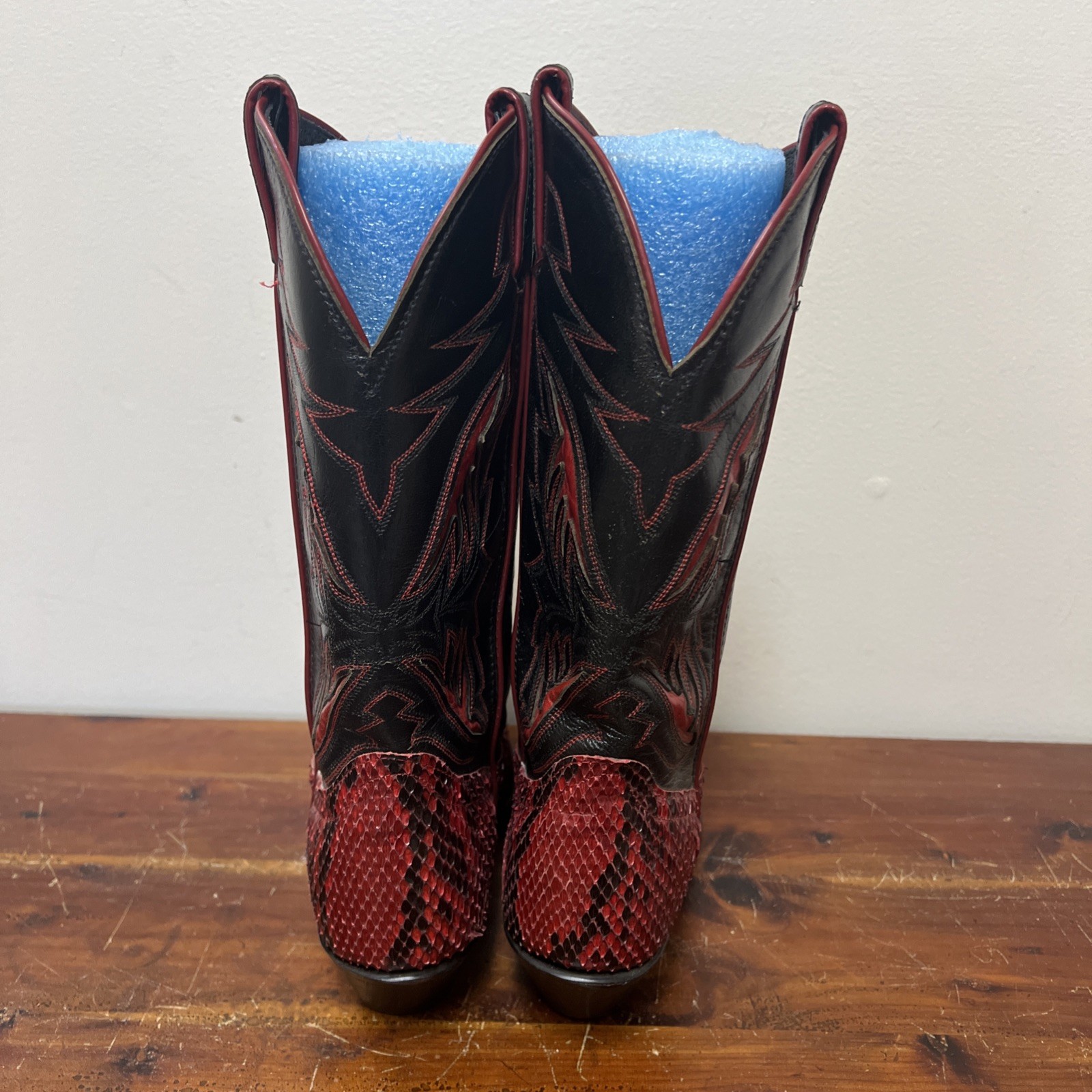 Vintage Code West Red Python Leather Cowgirl Boot… - image 15