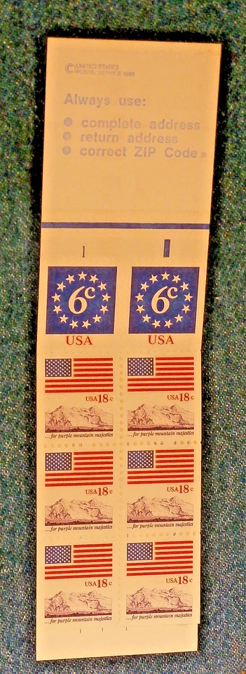 BK-138 BOOKLET 18 AND 6 CENT PANE PO FRESH #43 - Image 2 of 4