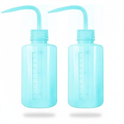 Labor Squeeze Flaschen 2 Stück 150ml Blau Schmale Öffnung Kunststoff Spender Präzise L...