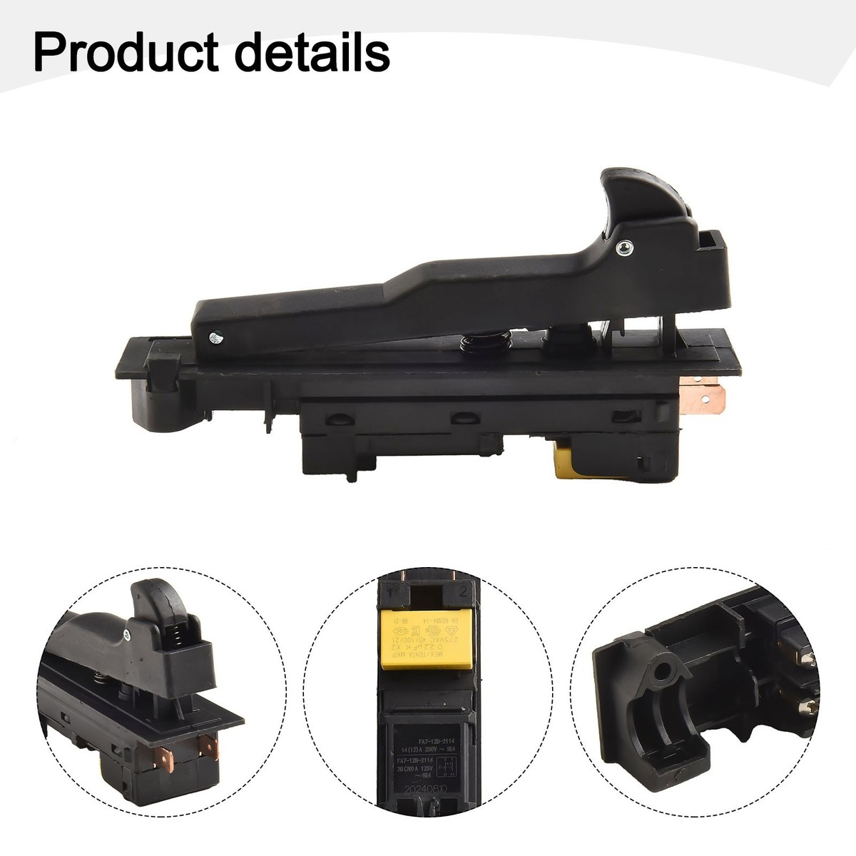 Angle Grinder Part Trigger Switch 127*31mm 150/180 Angle Grinder